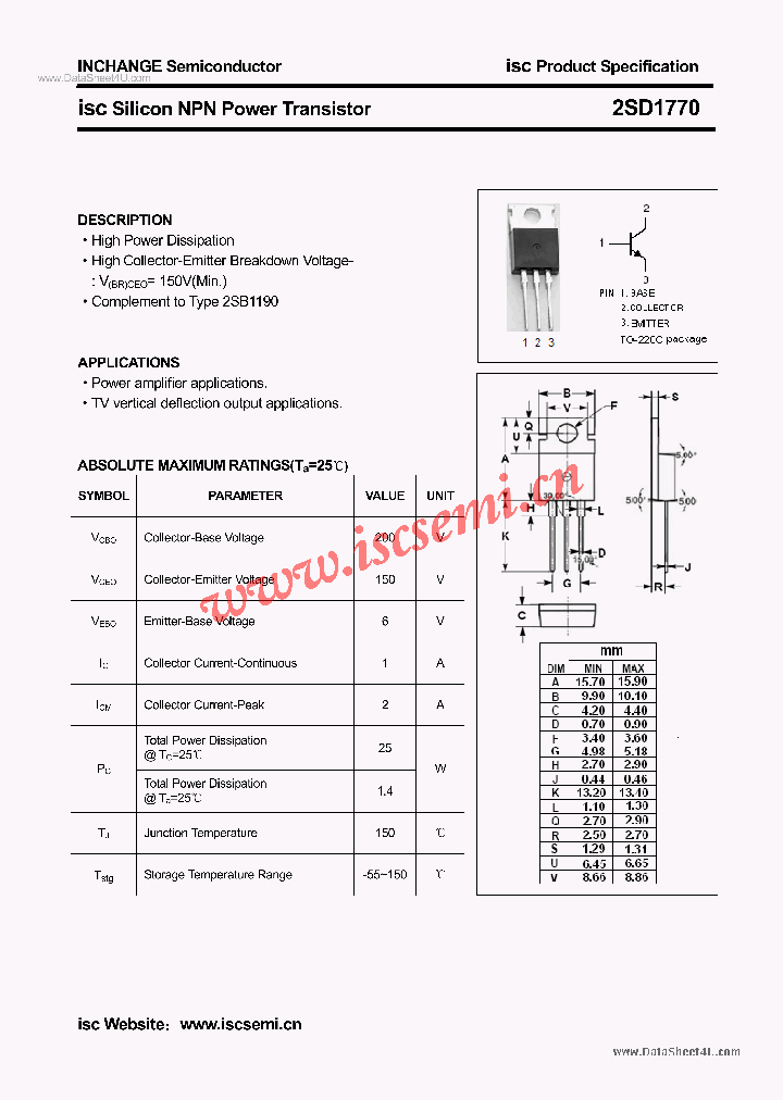 2SD1770_6450854.PDF Datasheet