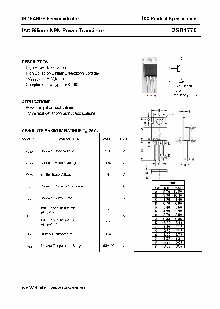 2SD1770_6450690.PDF Datasheet