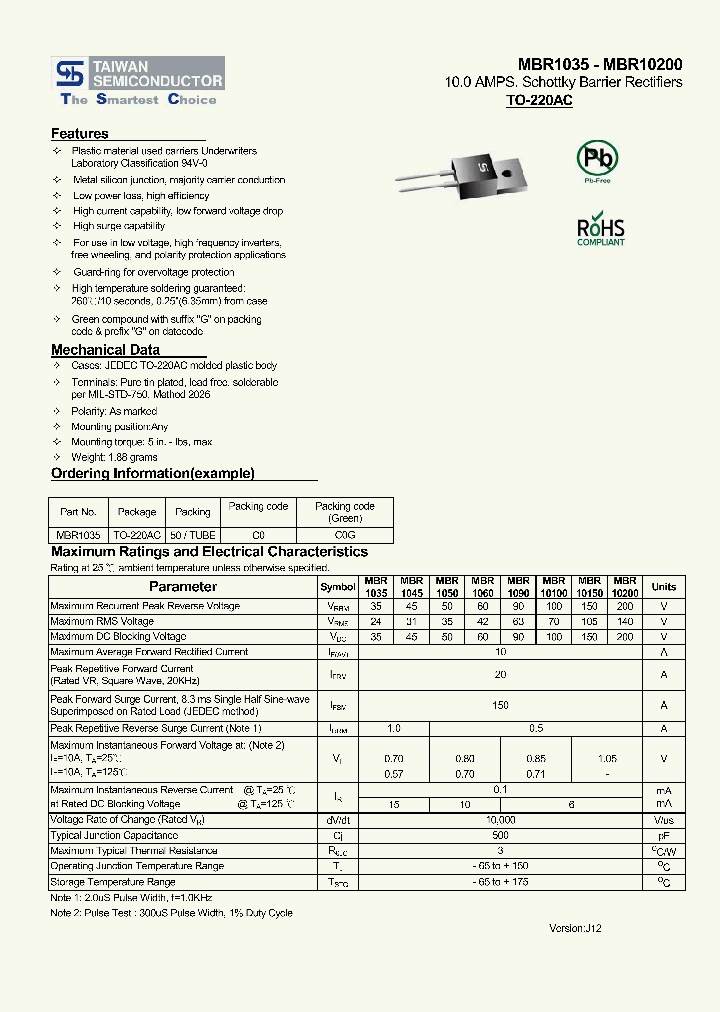 MBR10200_6482396.PDF Datasheet