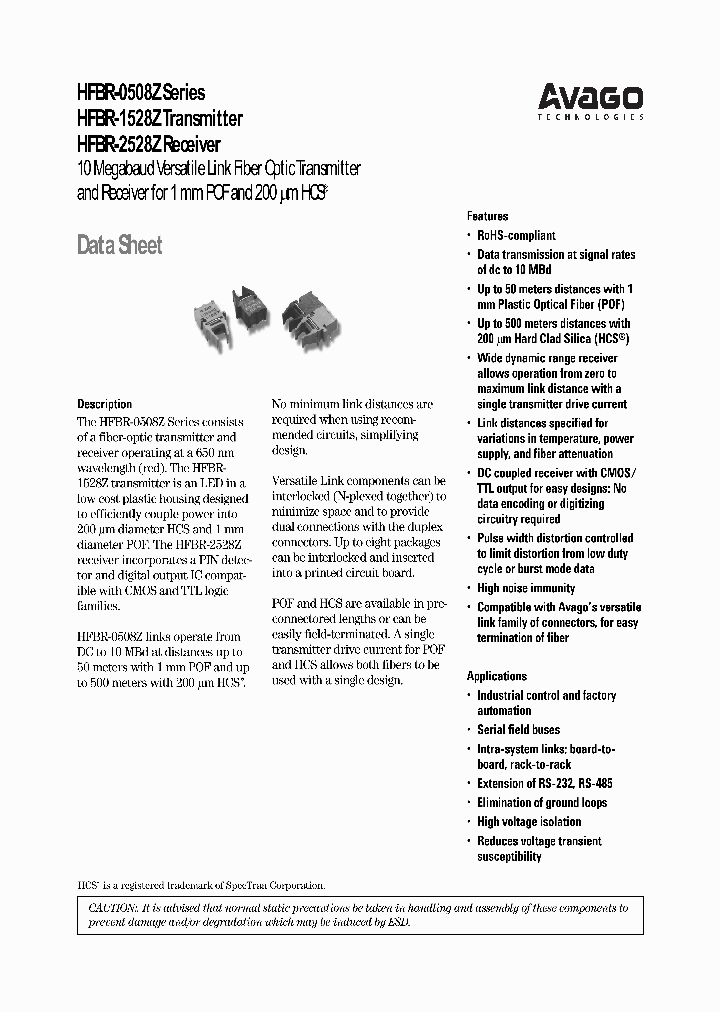 HFBR-0508Z_6483028.PDF Datasheet