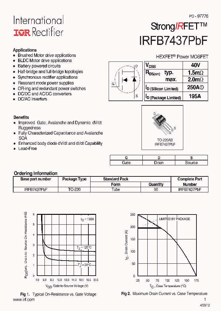 IRFB7437PBF_6484011.PDF Datasheet