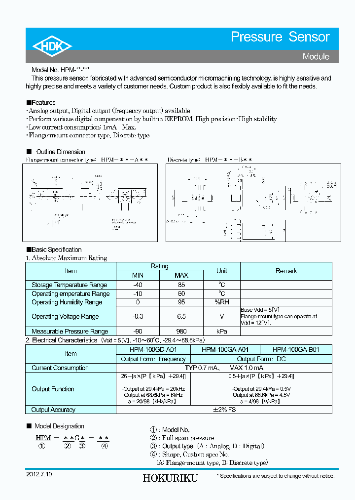 HPM-100GD-A01_6486655.PDF Datasheet