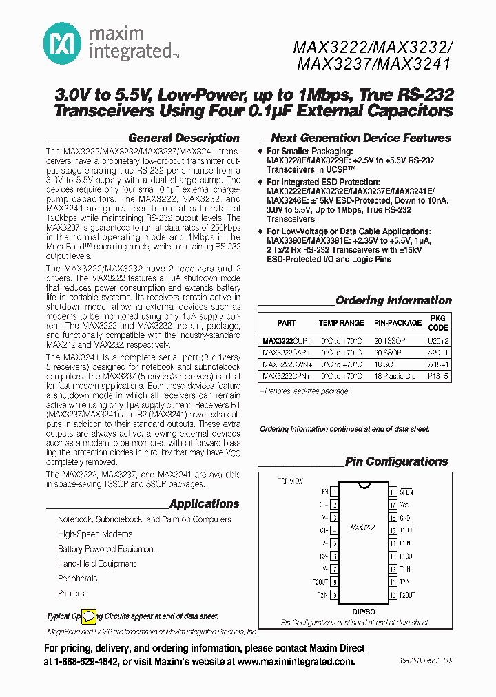MAX3232CUE-T_6489843.PDF Datasheet