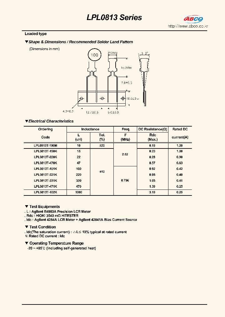 LPL0813T-150K_6504314.PDF Datasheet