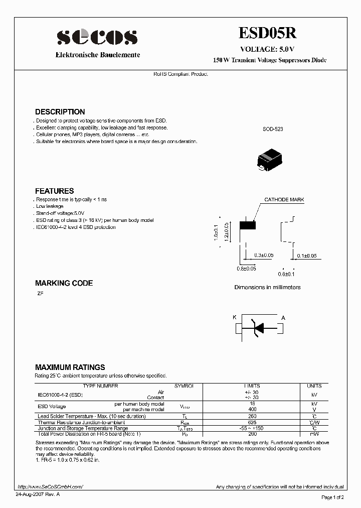 ESD05R_6564535.PDF Datasheet