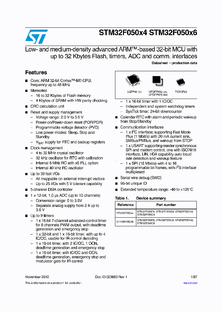 STM32F050C6_6581731.PDF Datasheet