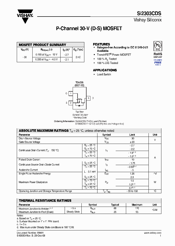 SI2303CDS-T1-GE3_6601211.PDF Datasheet