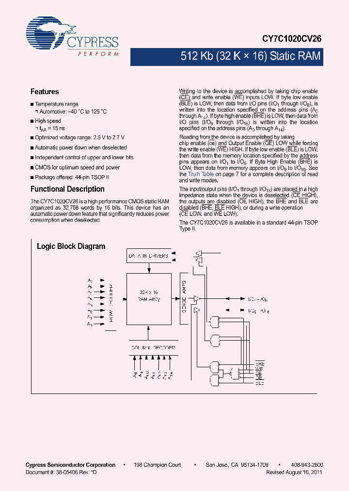 CY7C1020CV26-15ZSXE_6631259.PDF Datasheet