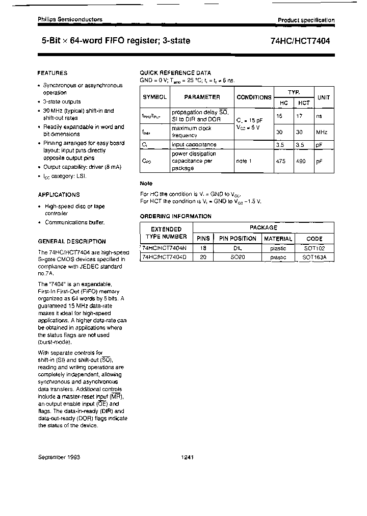 74HC7404D-T_6633302.PDF Datasheet