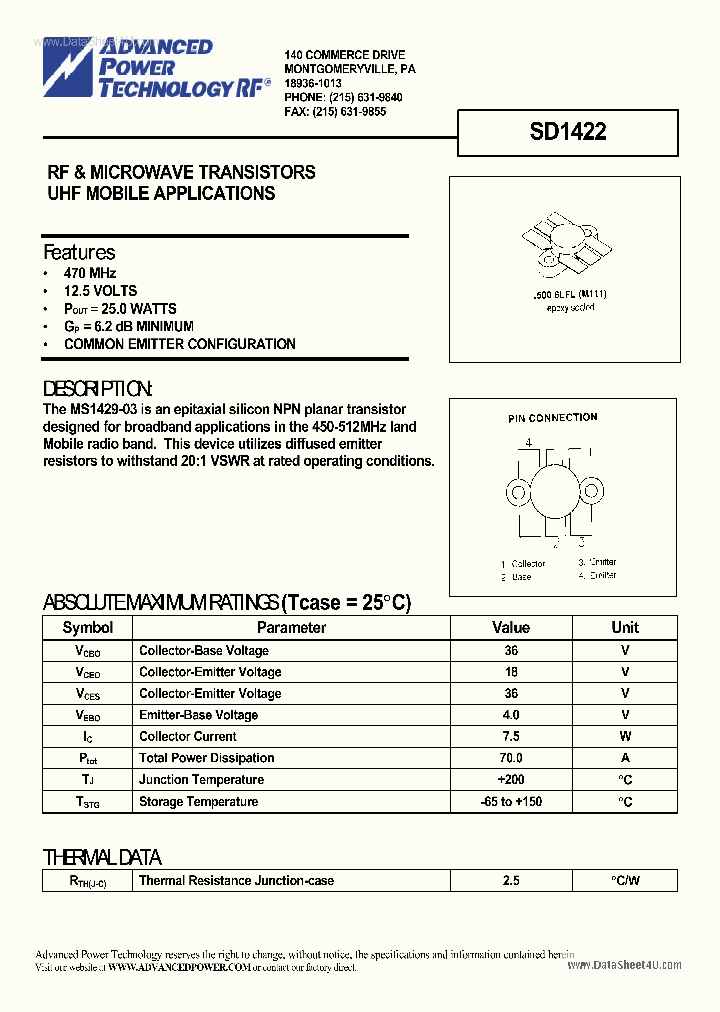 SD1422_6715655.PDF Datasheet