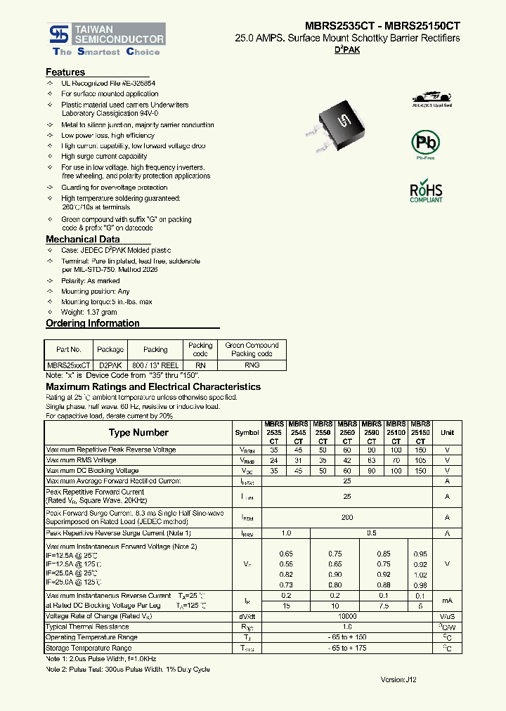 MBRS2535CT13_6709046.PDF Datasheet