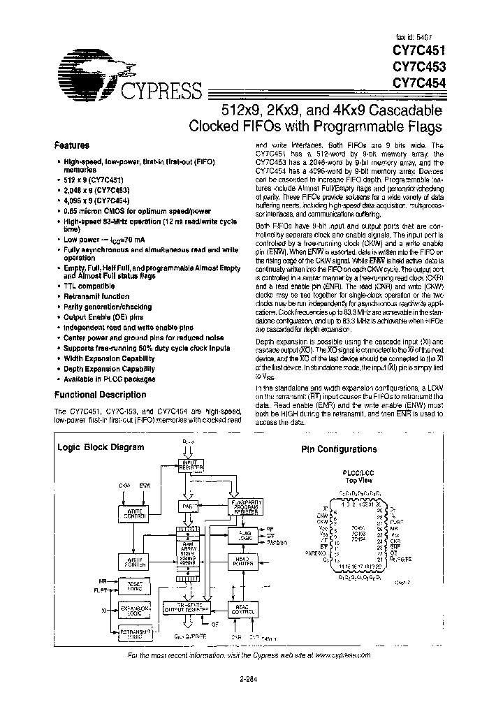 CY7C451-30JCR_6651467.PDF Datasheet