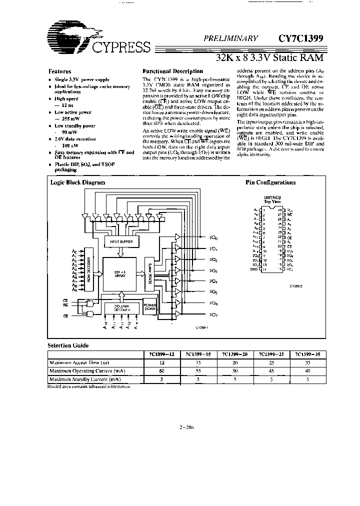 CY7C1399-25VCR_6650852.PDF Datasheet