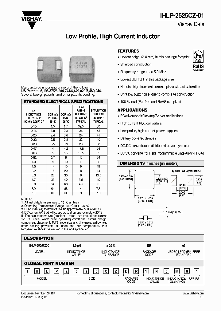 IHLP2525CZEBR10M01_6653872.PDF Datasheet