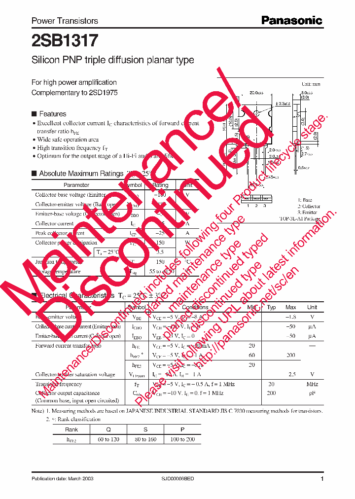 2SB1317P_6657577.PDF Datasheet