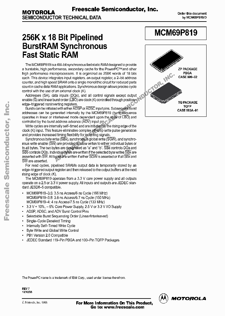 MCM69P819ZP4R_6676218.PDF Datasheet