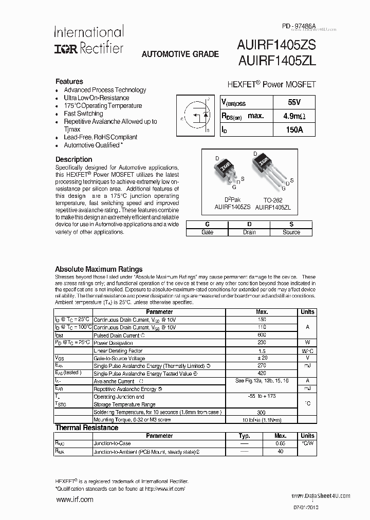 AUIRF1405ZL_6875192.PDF Datasheet