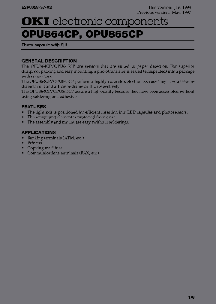 OPU865CP_6687564.PDF Datasheet