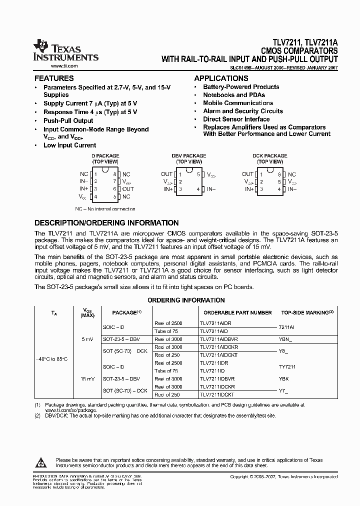 TEXASINSTRUMENTSINC-7211AI_6694354.PDF Datasheet
