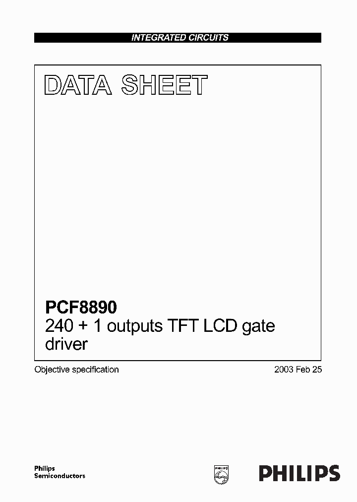 PCF8890U_6695990.PDF Datasheet