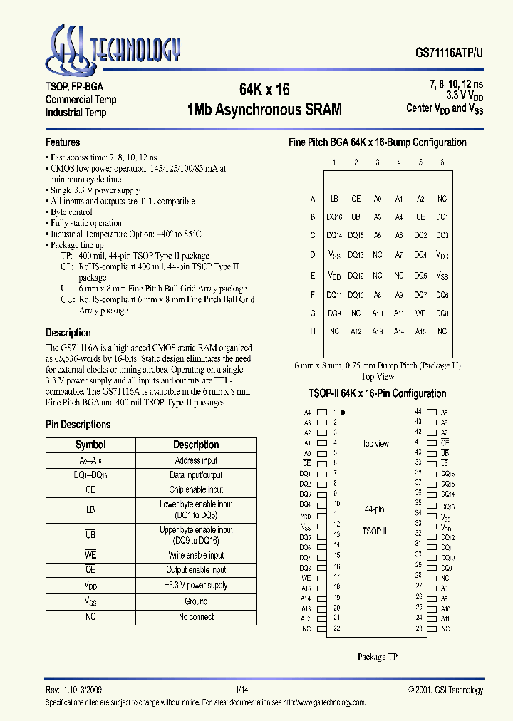 GS71116AGP-10_6717517.PDF Datasheet