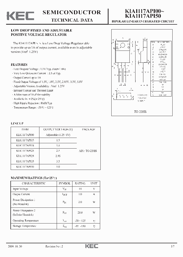 KIA1117API18_6738782.PDF Datasheet