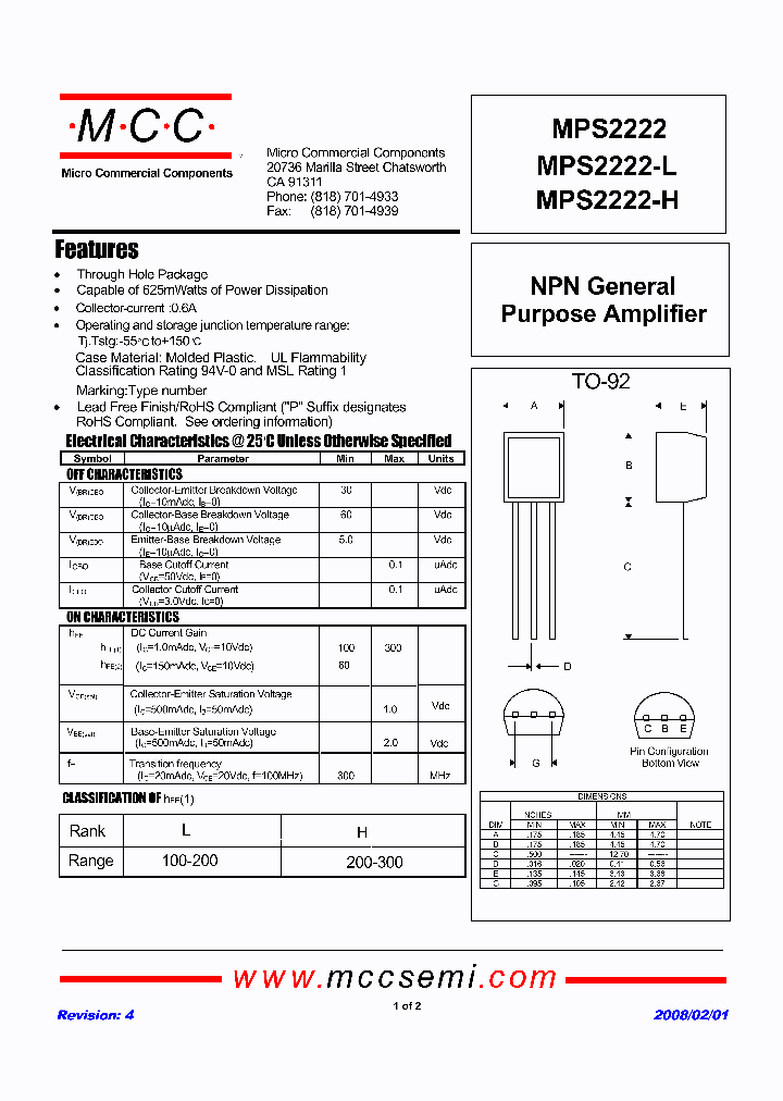 MPS2222-AP_6760220.PDF Datasheet