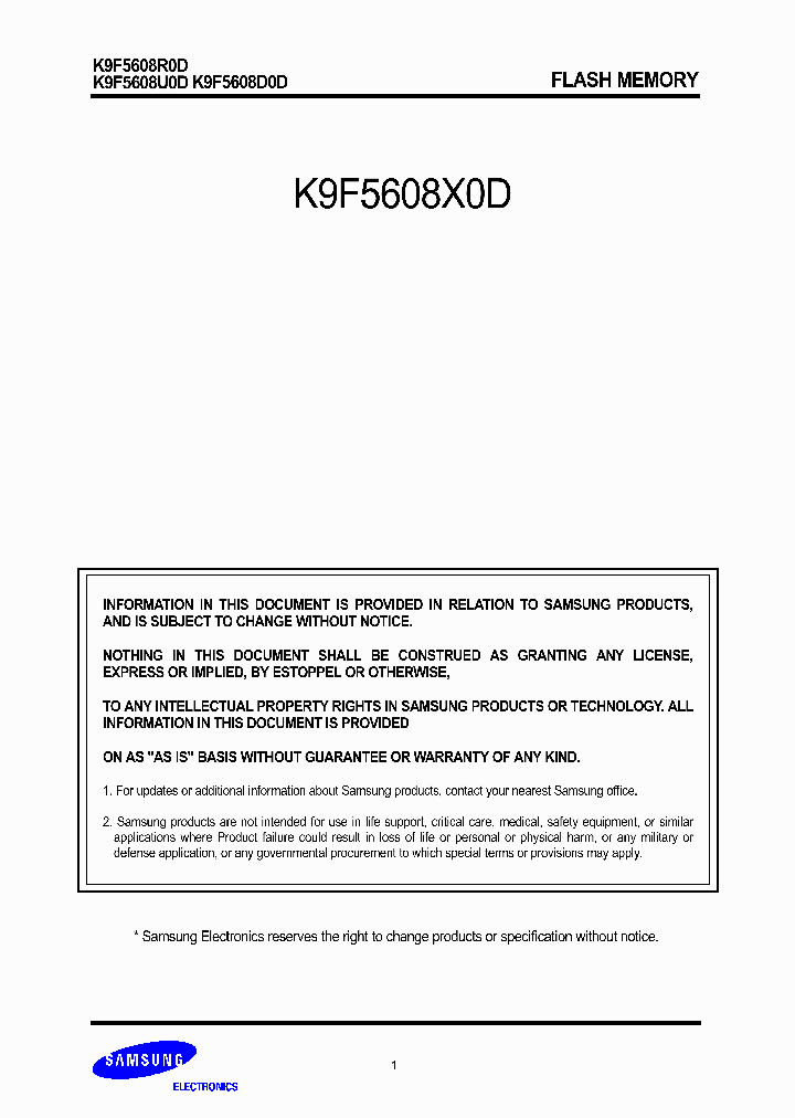 K9F5608D0D-PCB00_6764563.PDF Datasheet