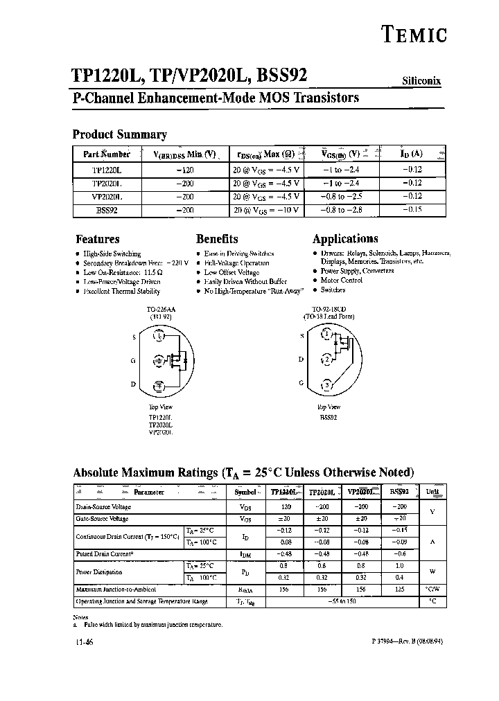 BSS92-18_6765856.PDF Datasheet