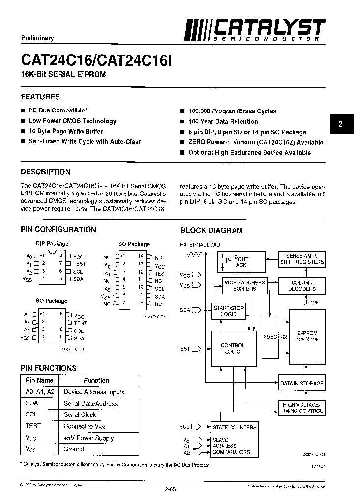 CAT24C16ZJ14I_6785490.PDF Datasheet