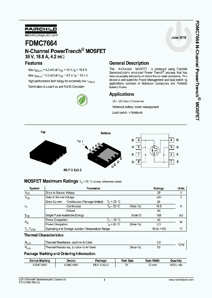 FDMC7664_6787094.PDF Datasheet