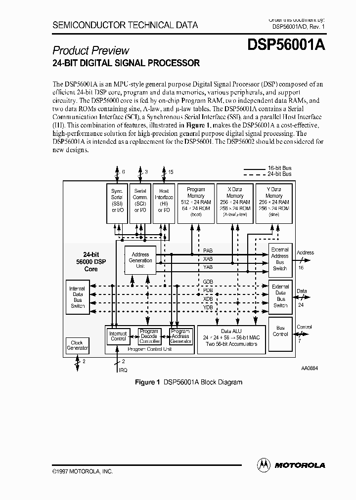 MOTOROLAINC-DSP56001ARC27_6792505.PDF Datasheet