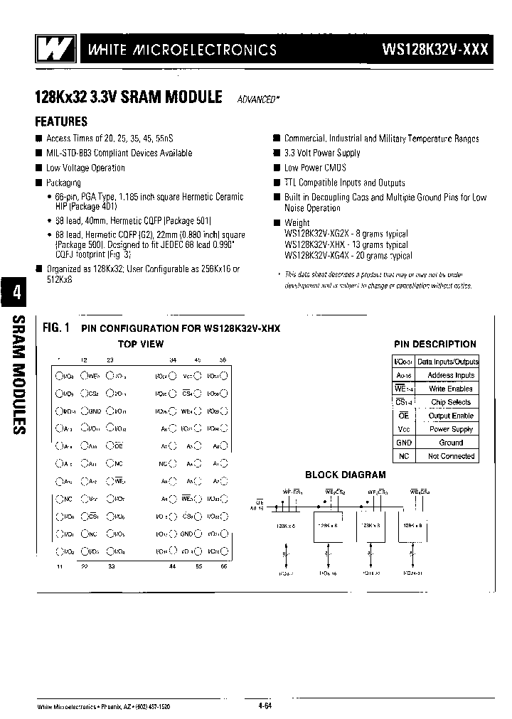 WS128K32V-35HS_6798329.PDF Datasheet