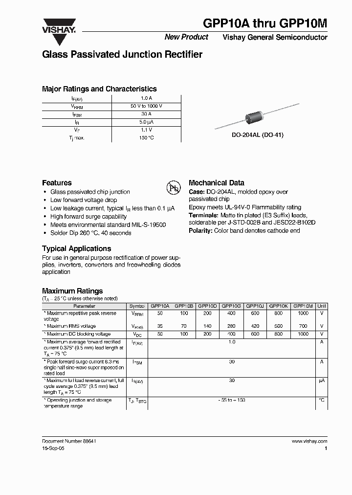 GPP10J-E3_6795356.PDF Datasheet