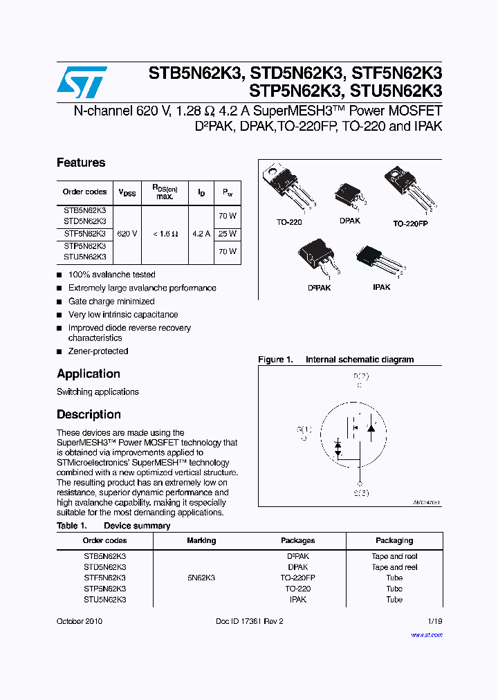 STP5N62K3_6948419.PDF Datasheet