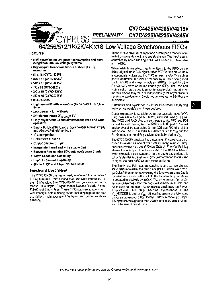 CY7C4235V-15JC_6833662.PDF Datasheet