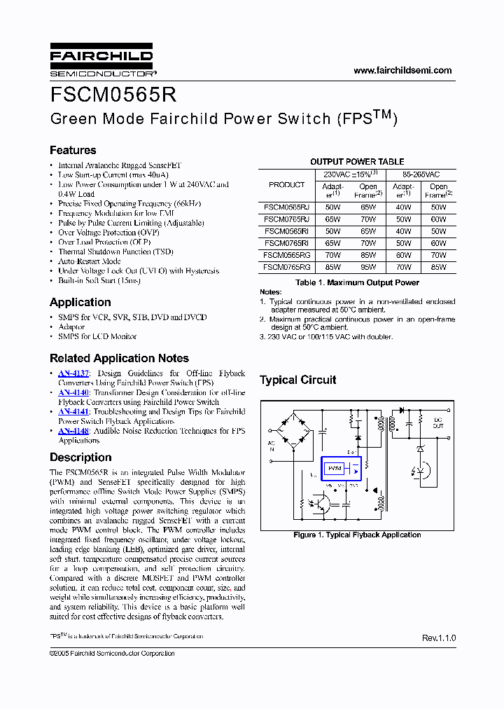 FSCM0565RCYDTUNL_6849742.PDF Datasheet