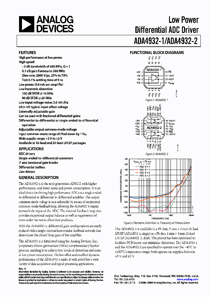 ANALOGDEVICESINC-ADA4932-2YCPZ-RL_6851209.PDF Datasheet