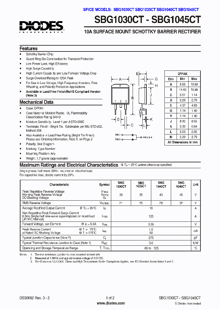 SBG1035CT-T_6880720.PDF Datasheet