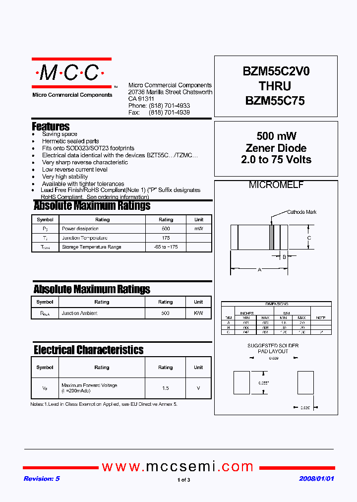 BZM55B12-TP_6889637.PDF Datasheet