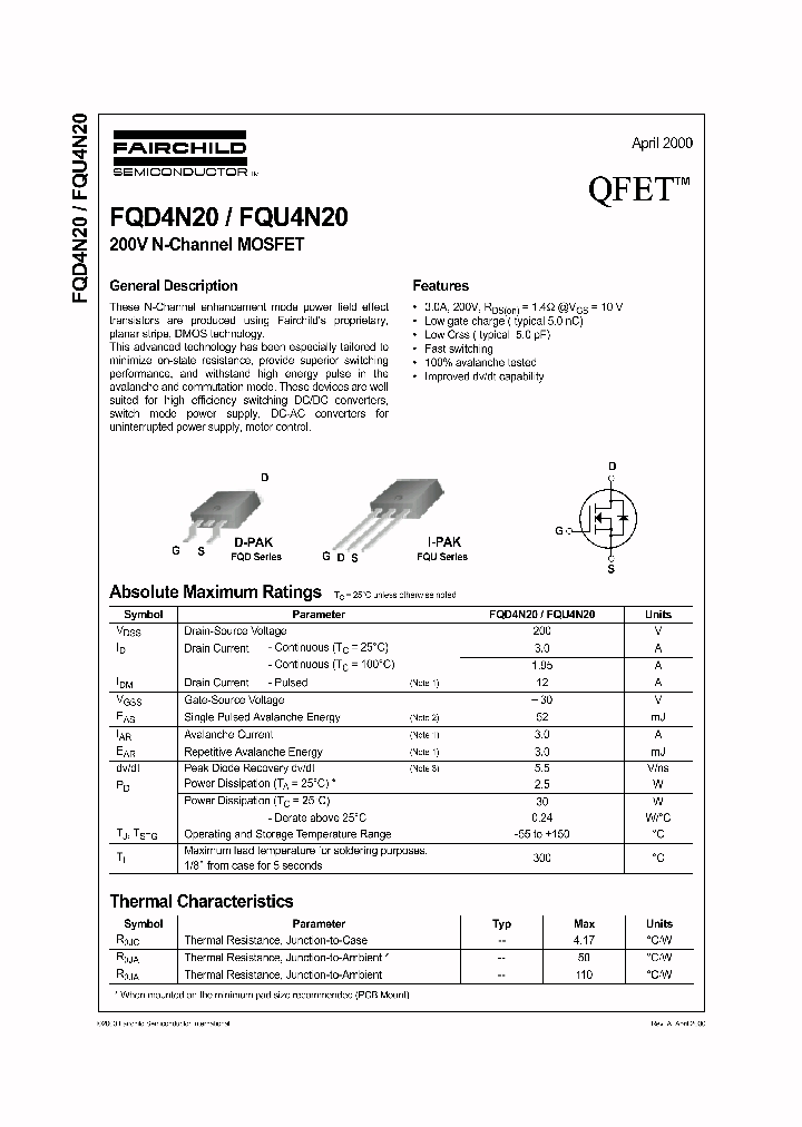 FQD4N20TM_6896675.PDF Datasheet