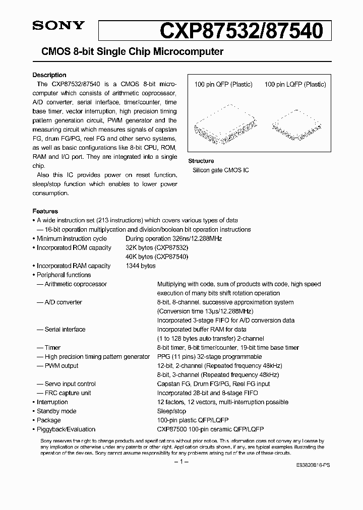 CXP87532Q_6901006.PDF Datasheet