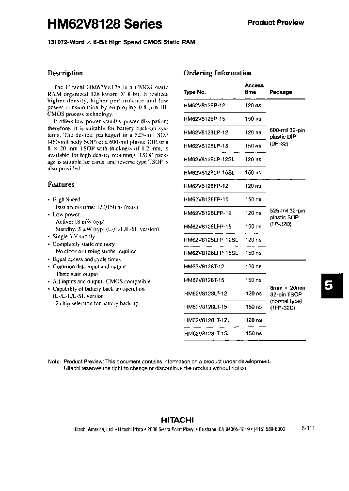 HM62V8128P-15_6909728.PDF Datasheet