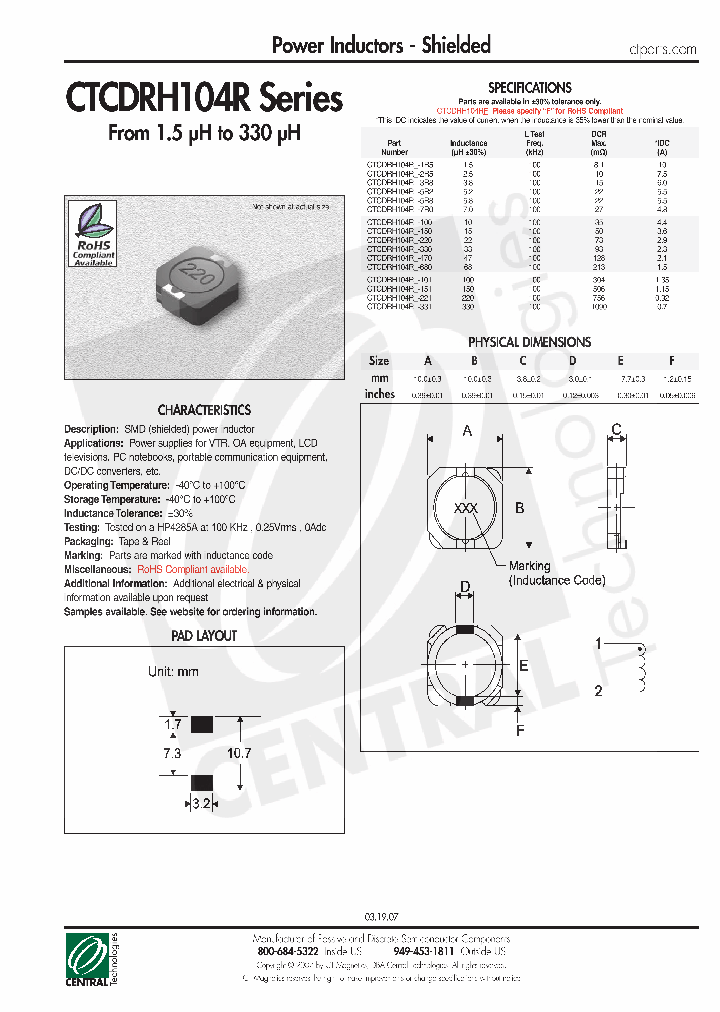 CTCDRH104R-680_6907534.PDF Datasheet