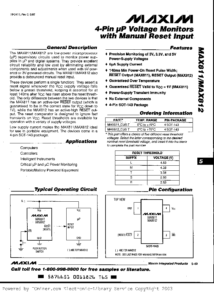 MAX811CUS-T_6944736.PDF Datasheet