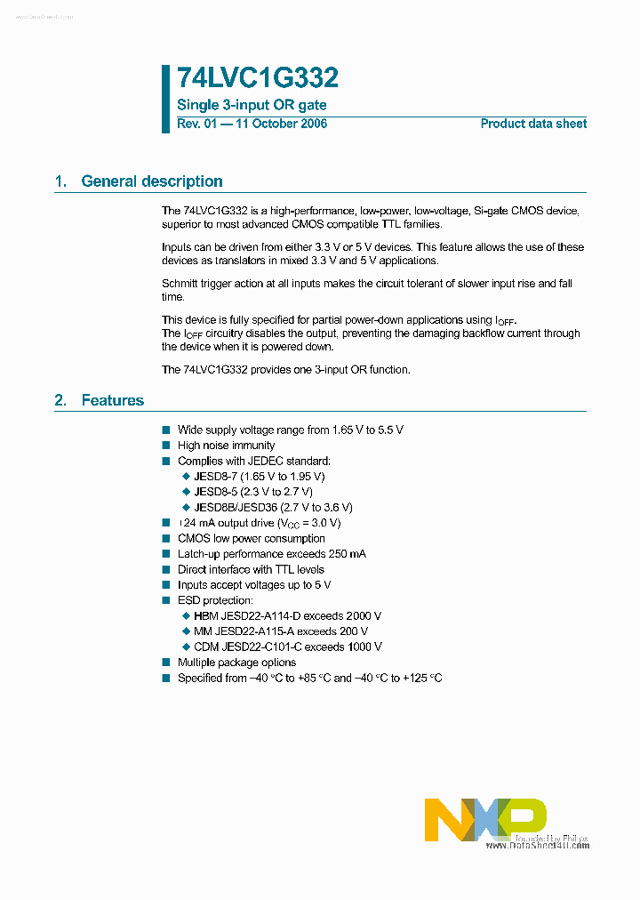 74LVC1G332_6973455.PDF Datasheet