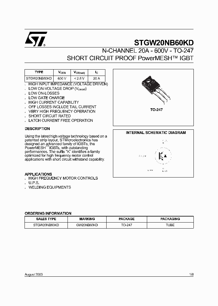 STGW20NB60KD_6975889.PDF Datasheet