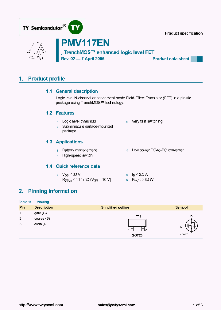 PMV117EN_6987178.PDF Datasheet