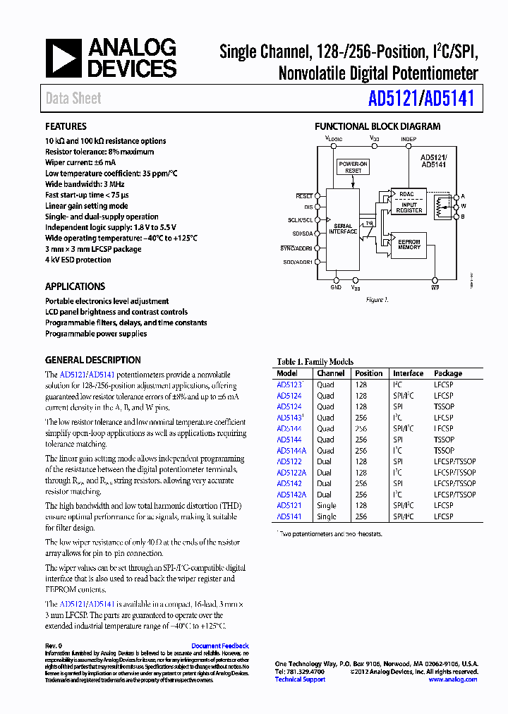AD5121BCPZ10-RL7_6993283.PDF Datasheet