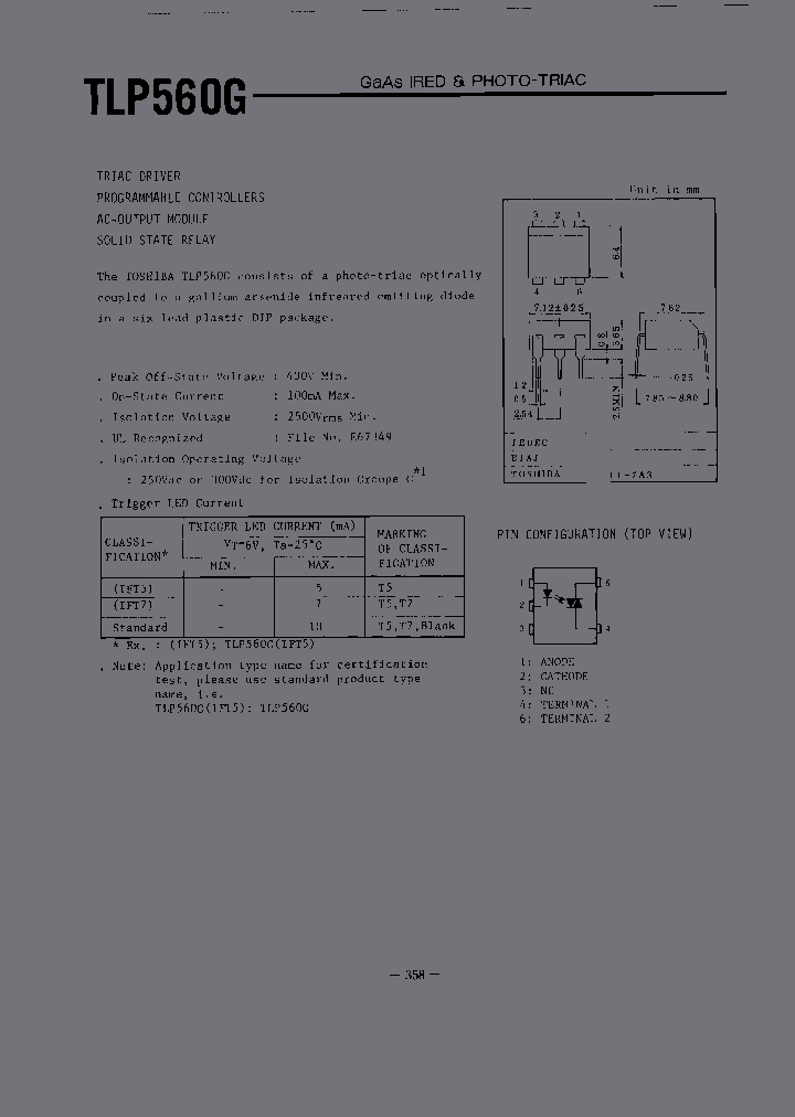 TLP560GIFT5-LF1_6999027.PDF Datasheet